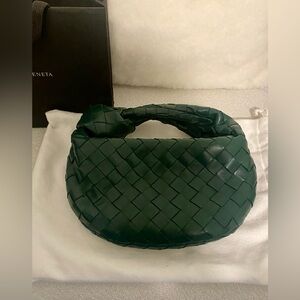 Bottega Veneta Green Woven Leather Bag